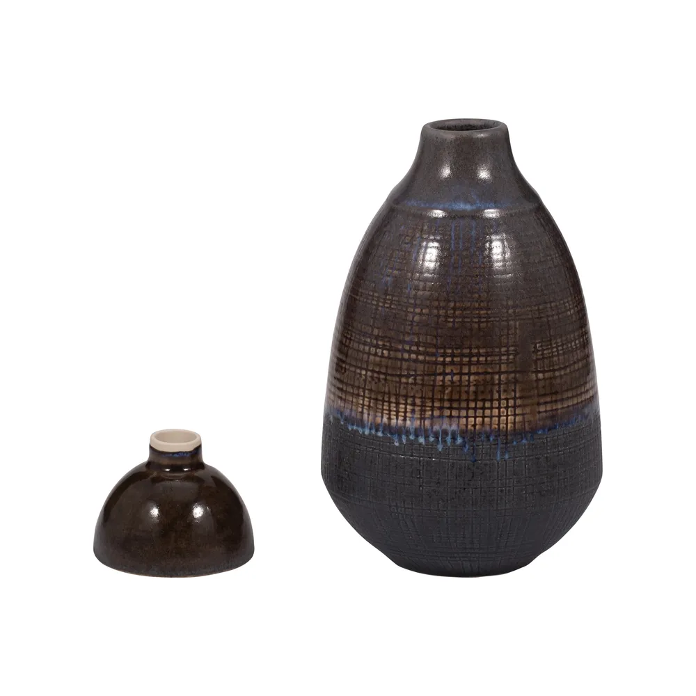 CARLINFIELD BROWN VASE 12 (IN)