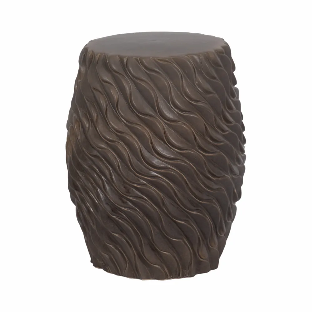 DEWEYHOLM BROWN GARDEN STOOL 20 (IN)