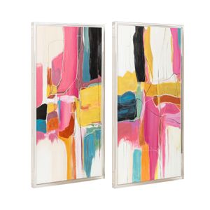 MAXWELLWELL SET OF 2 PINK ART 50 (IN) 3