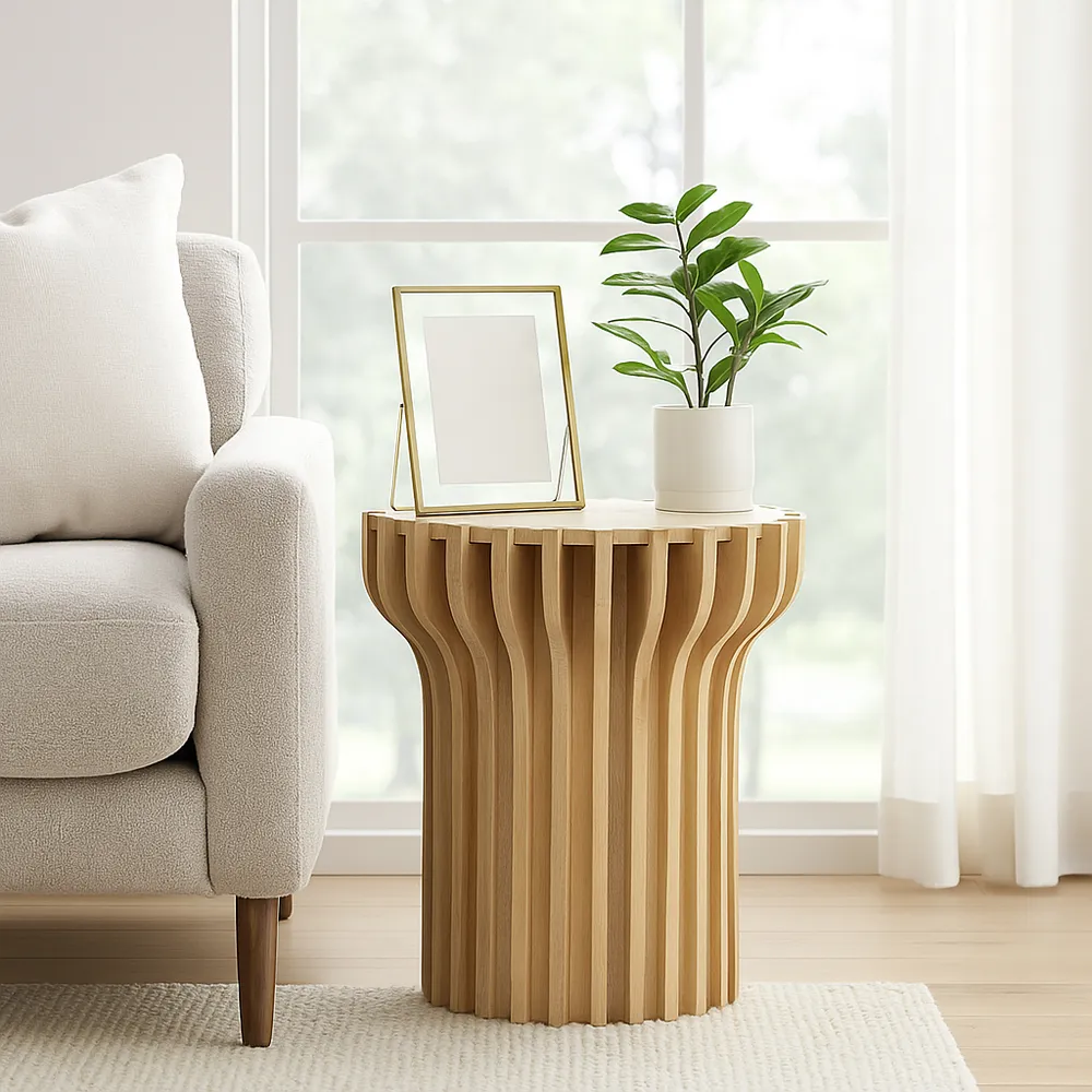 INGRIDBEACH WHITE TABLE 25 (IN)