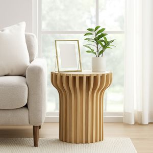 INGRIDBEACH WHITE TABLE 25 (IN) 13