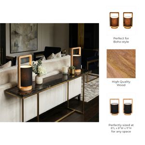 RHEA SET OF 2 BROWN LAMPS 11 (IN) 10