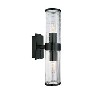 Stripe 15.25'' High 2-Light Sconce - Matte Black 1