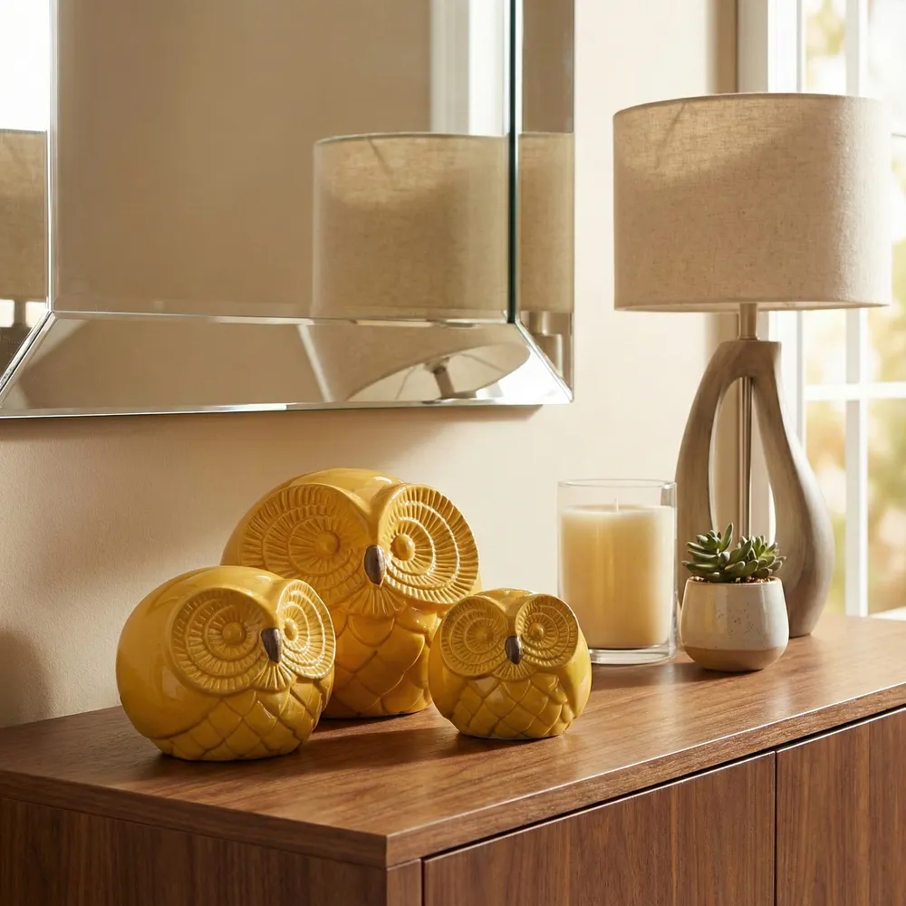FOSTERWELL SET OF 3 YELLOW DECOR 6 (IN)