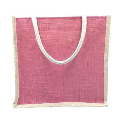 SEERSUCKER HIP BAG W ROPE STRAP & JUTE - TURQ