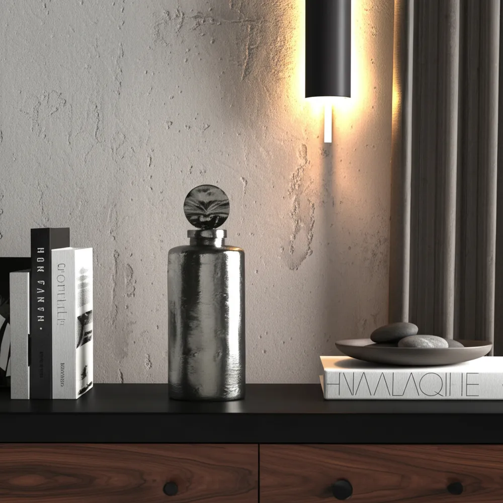 LANEWIND GRAY GLASS VASE 19 (IN)