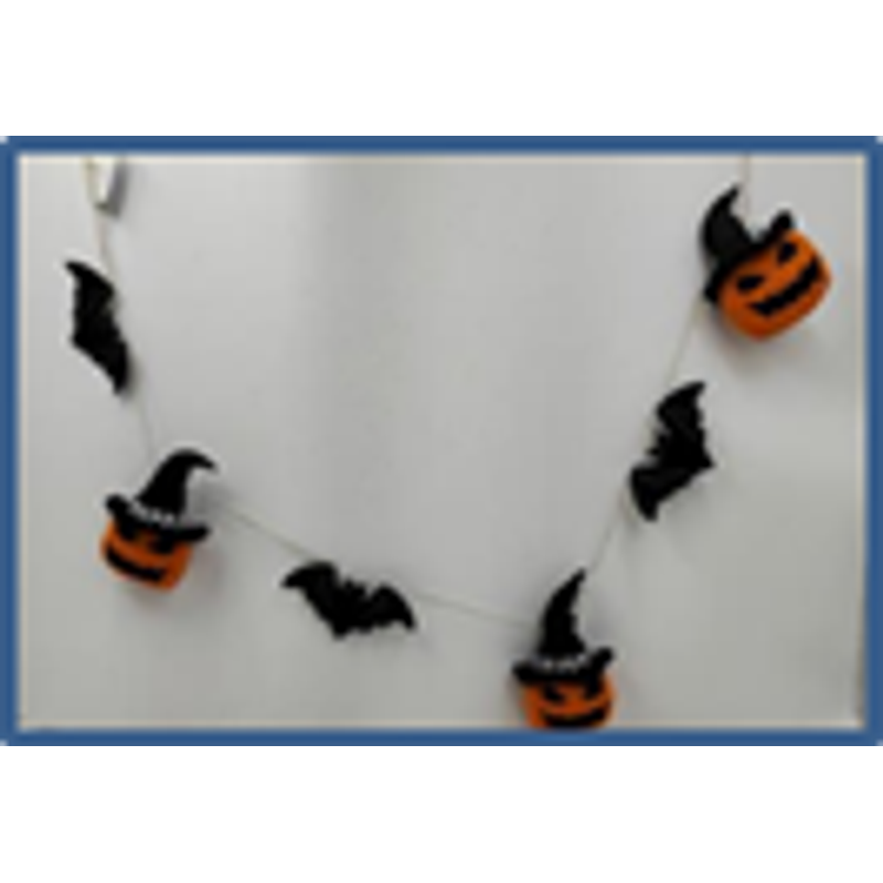 Bat & Pumpkin Garland