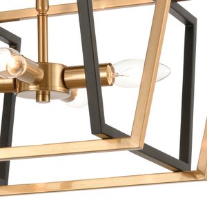 Bridgette 16'' Wide 4-Light Semi Flush Mount - Matte Black 3