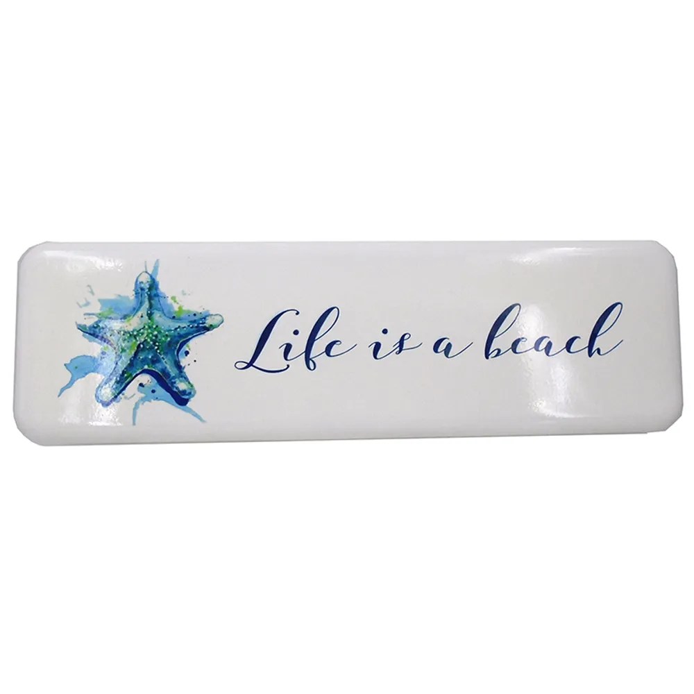23-1/3" METAL LIFE IS A BEACH SIGN