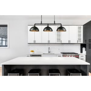 Mulvaney 49'' Wide 3-Light Linear Chandelier - Black 5