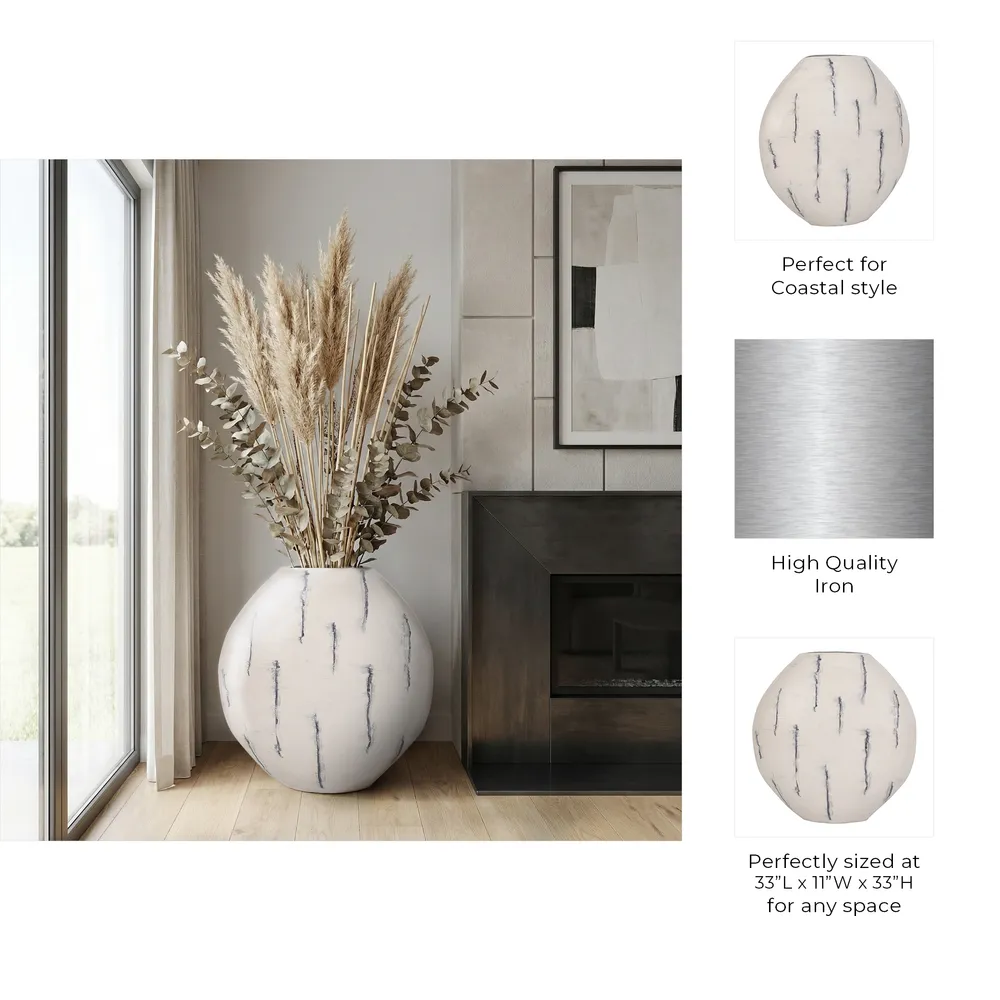 GORTONHAM WHITE VASE 33 (IN)