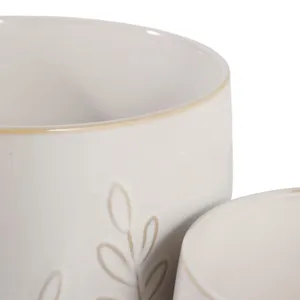 DUNRUN SET OF 2 IVORY PLANTER 7 (IN) 7