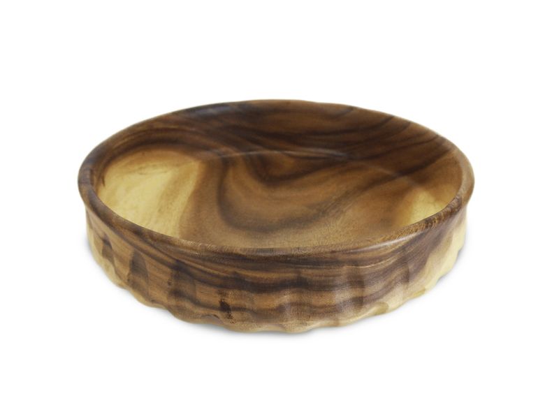 13.5" x 13.5" Acacia Wood Bowl 1