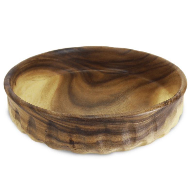 13.5" x 13.5" Acacia Wood Bowl