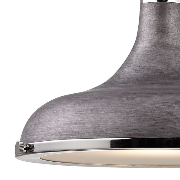 Rutherford 15'' Wide 1-Light Pendant - Weathered Zinc