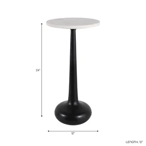 EDGELAND WHITE ACCENT TABLE 25 (IN) 8
