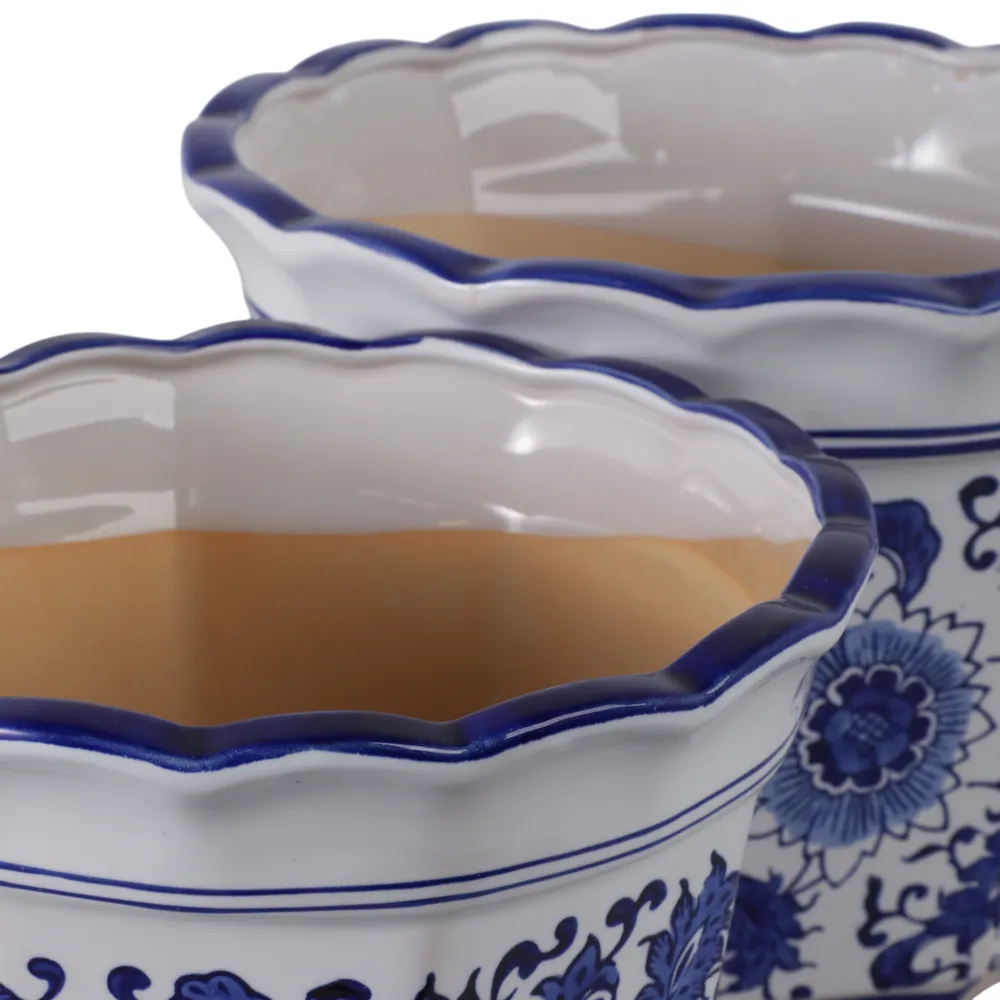 ENOCHFIELD SET OF 2 BLUE PLANTER 9 (IN)
