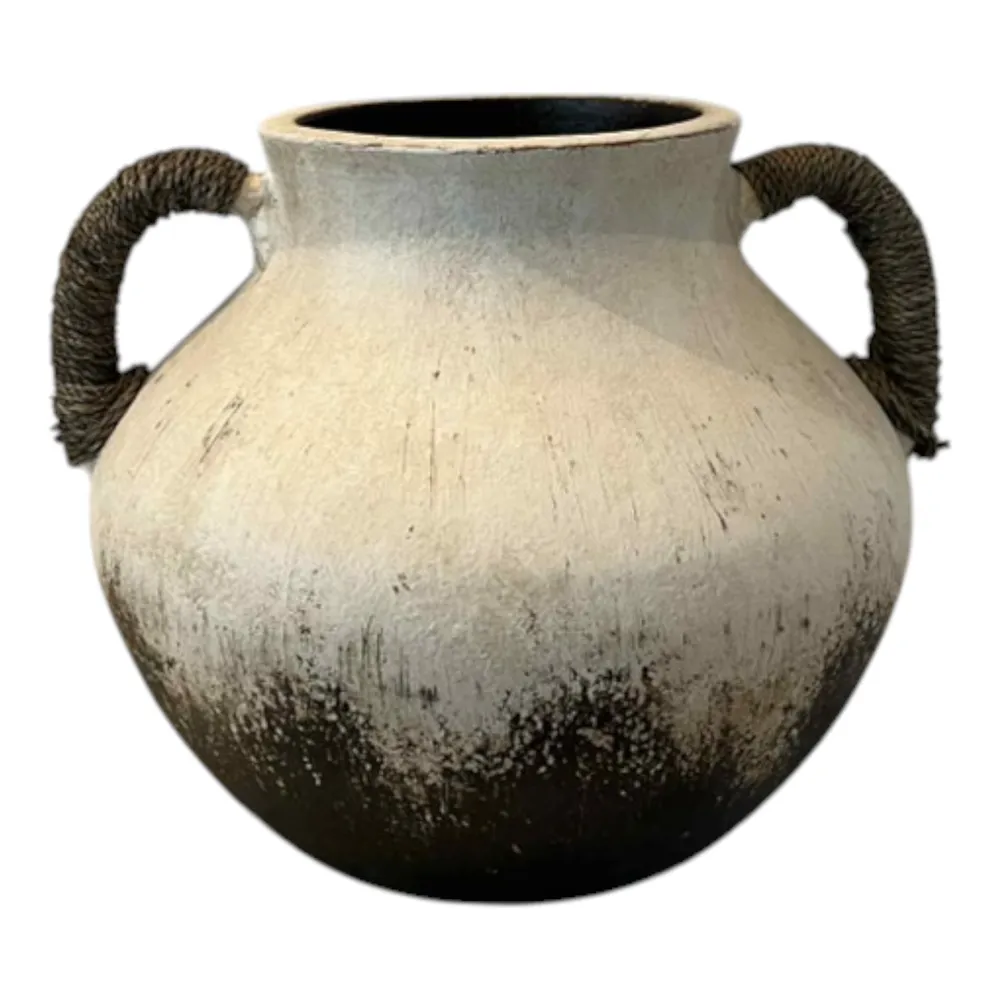 ALMAMILL WHITE VASE 10 (IN)