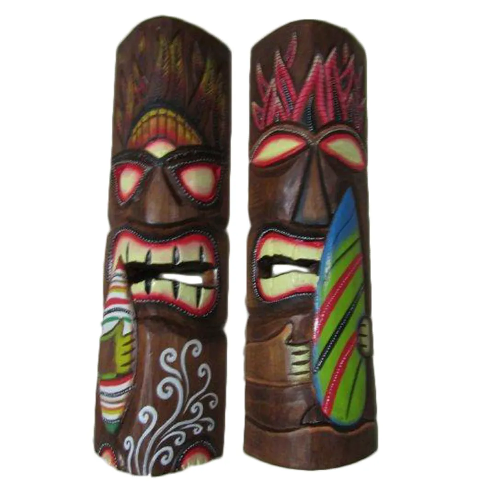 19-3/4" SURFER TIKI MASK 2-ASST