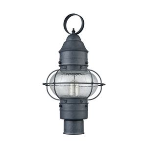 Onion 19'' High 1-Light Outdoor Post Light - Aged Zinc 5