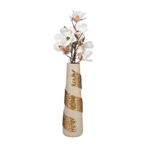 GREERWAY WHITE GLASS VASE 18 (IN) 4
