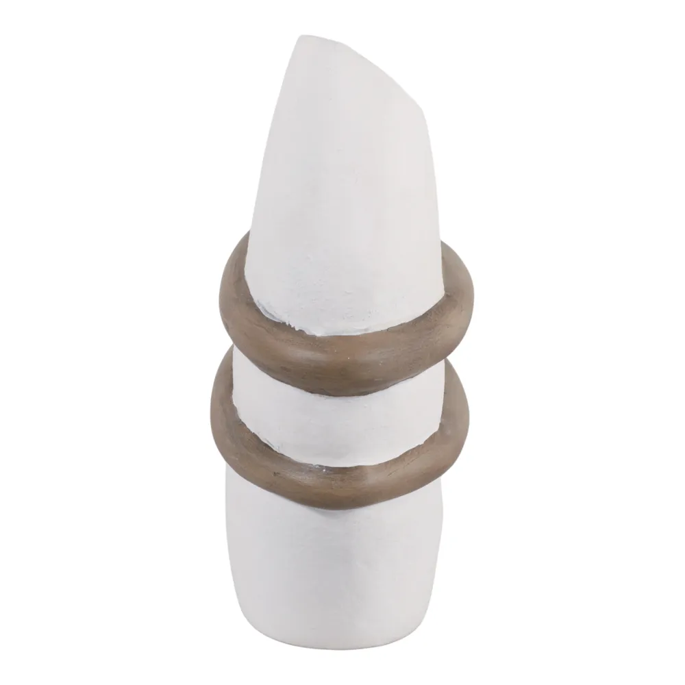 LUKETON WHITE VASE 13 (IN)