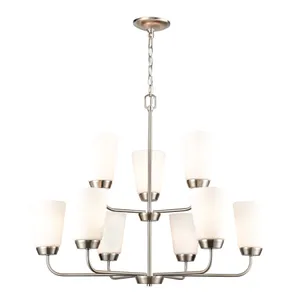 Winslow 30'' Wide 9-Light Chandelier - Brushed Nickel 1