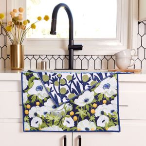 Anemone Poppy Eco Kitchen Tea Towel 3