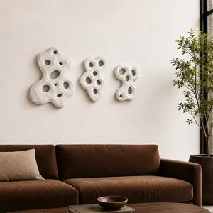 FALLONLEY SET OF 3 WHITE WALL SCULPTURES 14 (IN) 2