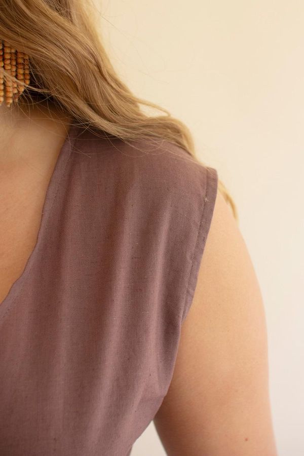 Convertible Wrap Blouse / Mulberry