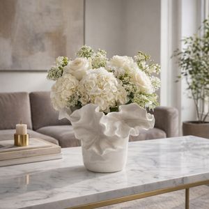 ALDERPORT WHITE VASE 7 (IN) 2