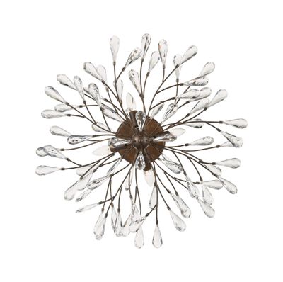 Crislett 28″ Wide 4-Light Semi Flush Mount - Sunglow Bronze