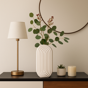 ELTONLAND WHITE VASE 11 (IN) 2