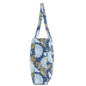 Chrysanthemum Bird Little Shopper Canvas Tote Bag 3