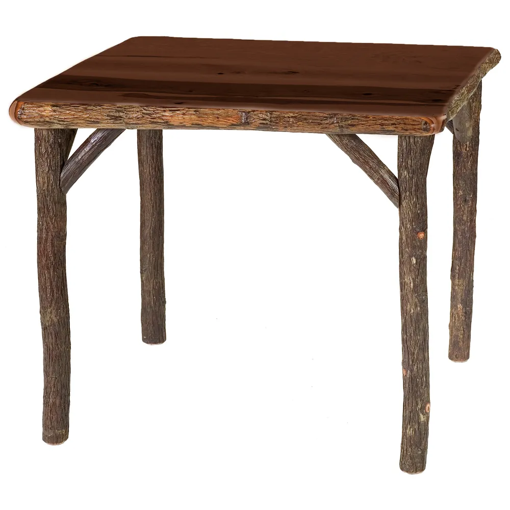 Hickory Log Square Dining Table - 36-inch - Espresso - Armor