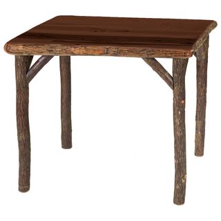 Hickory Log Square Dining Table - 36-inch - Espresso - Armor