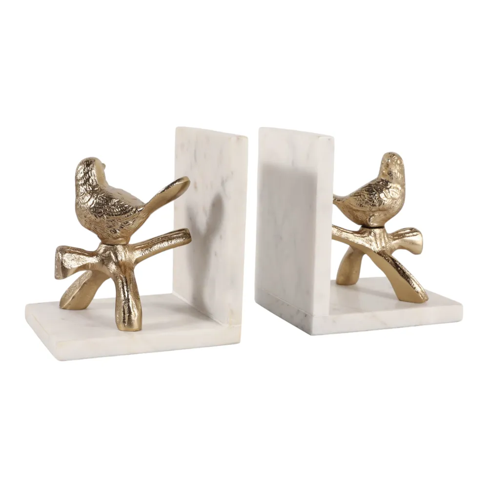 GERBERPORT SET OF 2 GOLD BOOKENDS 7 (IN)