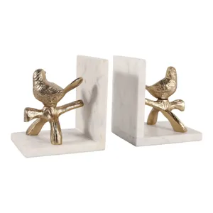 GERBERPORT SET OF 2 GOLD BOOKENDS 7 (IN) 4