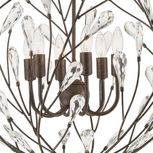 Crislett 25'' Wide 6-Light Chandelier - Sunglow Bronze 4