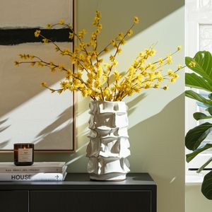 ELMSHAW WHITE VASE 13 (IN) 9