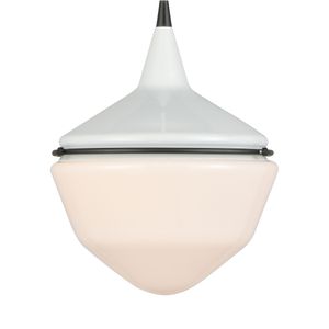 Mid-Century Schoolhouse 12'' Wide 1-Light Mini Pendant - Enamel White 5