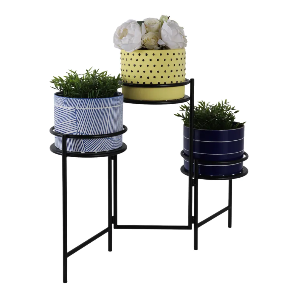 HALTONCROSS BLACK PLANT STAND 22 (IN)
