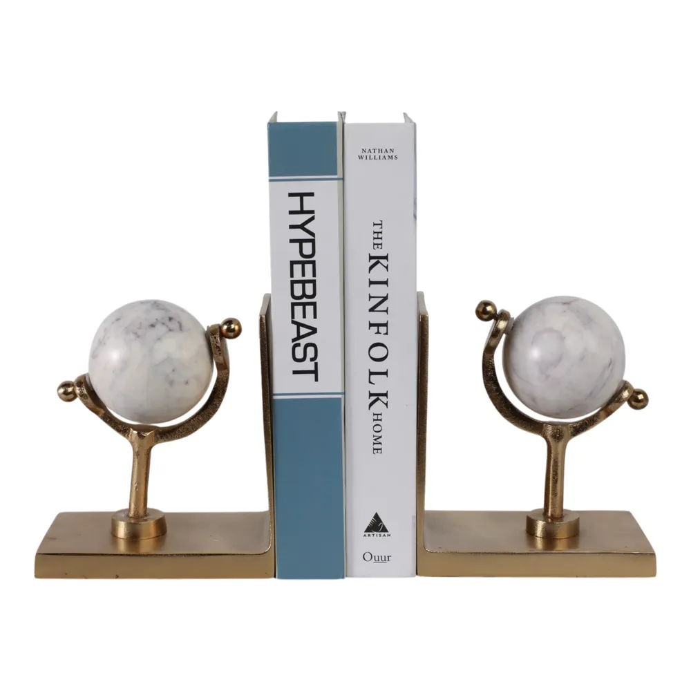 NELSONVALE SET OF 2 GOLD DECOR 7 (IN)