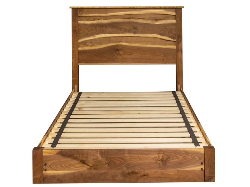 Heartland Walnut LIVE EDGE Platform Bed - Single 3
