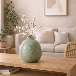 PAGEROSE GREEN VASE 8 (IN) 10