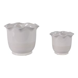 LENNONMOOR SET OF 2 IVORY PLANTER 8 (IN) 4