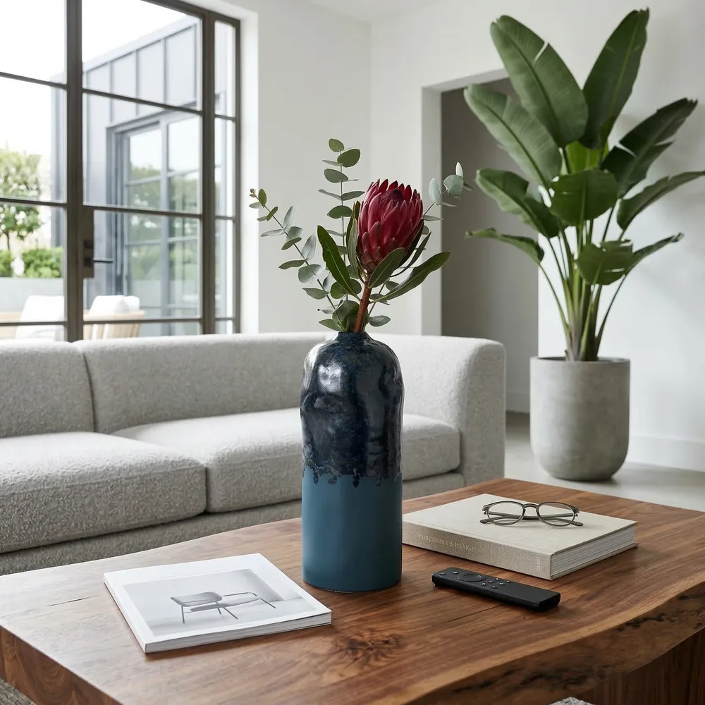 MILLERBEACH BLUE VASE 17 (IN)