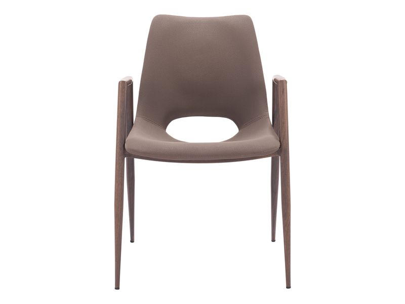 Desi Dining Chair Brown & Walnut 4