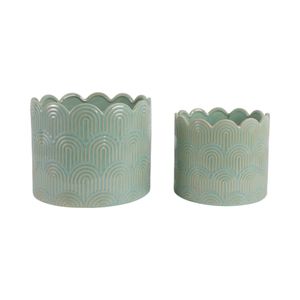 MORGANWIND SET OF 2 GREEN PLANTER 10 (IN) 1