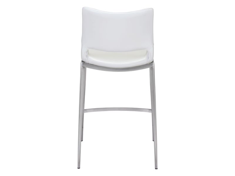 Ace Counter Stool White & Silver 5